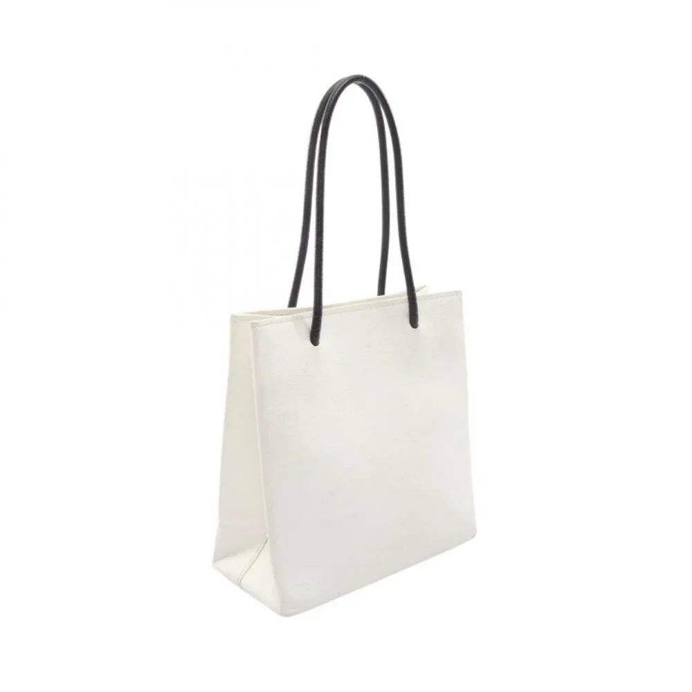 Balenciaga Handbag Shopping Tote Xxs White Canvas Leather - Picture 2 of 9